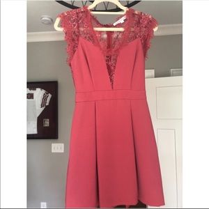 BCBGeneration Lace-Back Pleated Dress